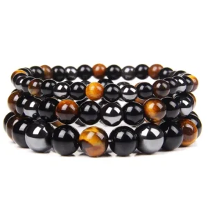 Bracelet Triple Actions – Protection, Énergie & Équilibre